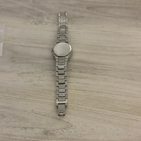 Bulova Silver Watch with Black Dial